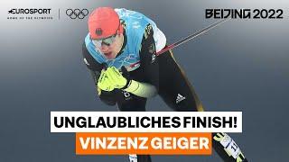 Vinzenz Geiger rollt das Feld von hinten auf und gewinnt Kombi-Gold für Deutschland