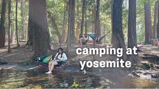 camping at yosemite national park | hiking, waterfalls, campsite cooking