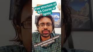 Fee structure of BA course from ignou #exam #preparation #study #ignou #students