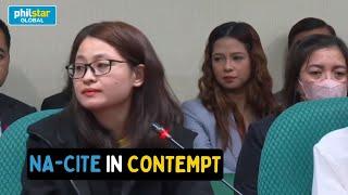 Alice Guo na-cite in contempt ng Senado dahil sa pagsisinungaling tungkol sa kanyang pangalan