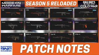 Weapons Patch Notes | Warzone Season 5 Reloaded
