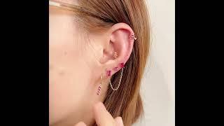 Red Ruby Dangle Earrings / New Piercing Ideas