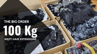 MICHAIR COMPANY - A big order | 100 Kg weft hair extensions and closure