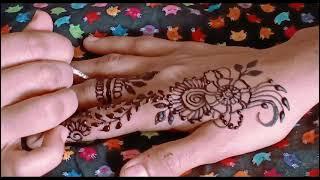 Very simple mehndi designs for beginners ️ Easy and Simple back Hand Mehndi Design #sabakimehndi