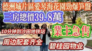 惠州臨深100米 德州成片區 愛琴海花園三房總價39.8萬 業主急售 5站到沙田站 周邊配套成熟 碧桂園物業  家港人可按揭 小區歷史低價  送傢俬電器 精裝 +#惠陽買房 #惠陽站買房#惠州龍光城