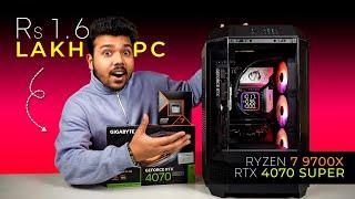 Rs 1.6 Lakh ULTIMATE PC Build | Thermaltake The Tower 300 | AMD Ryzen 7 9700X & RTX 4070 SUPER 