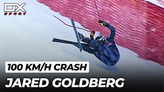 Alpine Ski Jared Goldberg huge crash at Kitzbühel | Downhill | 2023 