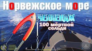 Челлендж 100 мертвой сельди • Гига-джиг с мертвой рыбой • Норвежское Море • Русская Рыбалка 4