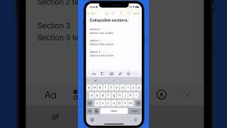 How to create collapsible sections in the iOS 18 Notes App on iPhone! #Apple #iphone #iphonetricks