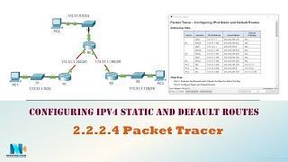 2.2.2.4 Packet Tracer - Configuring IPv4 Static and Default Routes (عربي) التوجيه الثابت و الافتراضي