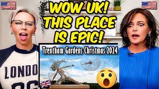 American Couple Reacts: England's Historical Trentham Estate & Garden Centre Christmas 2024! WOW!