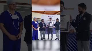 Dr. Devi Shetty, Dr. Emmanuel Rupert and Mr. Viren Shetty receiving @guinnessworldrecords