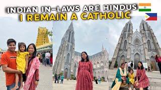 WENT TO CHURCH with my HINDU IN-LAWS ᐧᐧ DIFFERENCES IN RELIGION ︎Filipino Indian Family