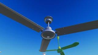 WOBBLY CEILING FAN | Giant Lucky Misú GREEN Ceiling Fan 