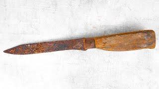 Restoration Old Rusty Homemade KNIFE