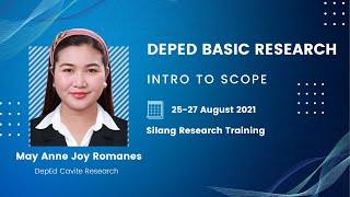 DepEd Basic Research - Introduction to Scope and Limitations