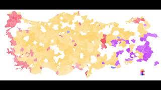 2018 Turkey General Election Results by Districts