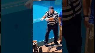 This Guy Shocks Tom the Mime  #seaworldmime #silentcomedy #tomthemime