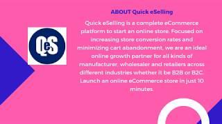 Quick eSelling - Build an eCommerce Website/App in 10 Minutes without any Coding