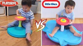 Playskool Sit -n- Spin VS Little Tikes Dual Twister  - Spinning Toys For Toddler