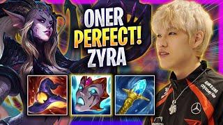 ONER PERFECT GAME WITH ZYRA! - T1 Oner Plays Zyra JUNGLE vs Graves! | Season 2024