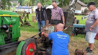 Wie startet man einen Güldner Stationärmotor 8. Int. Oldtimertraktoren Treffen Heidweiler 12.07.2024