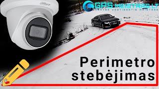 Perimetro stebėjimas su Dahua IP vaizdo stebėjimo kamera. 2 klasė