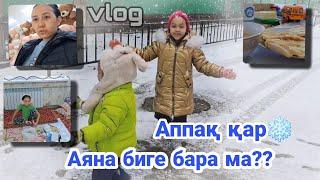 ВЛОГ/Аппақ қар️Аяна биге бара ма?!#влог #vlog #казакша