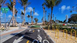 4K Miami Causeway Construction Finished , Winter Cycling Virtual Travel Tour Miami FL February 2025