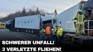 Mysteriöser Unfall auf der A1: Drei Schwerverletzte fliehen vom Unfallort!