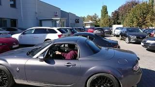 Mazda MX-5 miata NC Coupe Roadster vs ND RF hard top opening competition