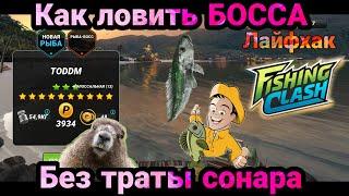 Лайфхак как ловить рыбу Босса без траты усиления сонар / Fishing Clash: Реальная рыбалка