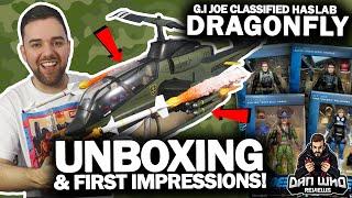 G.I. Joe Classified Haslab Dragonfly Assault Copter Dragonfly (XH-1) Unboxing & Review