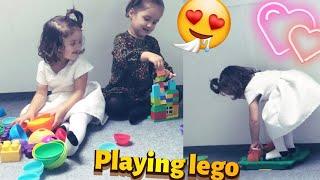 Kids Playing with Blocks Building/Having Fun Playtime with Mega Bloks