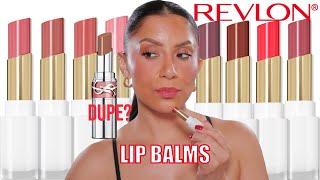 Best Lip balm? A Dupe? Revlon Super Lustrous Shine Balm +  Natural Lighting swatches