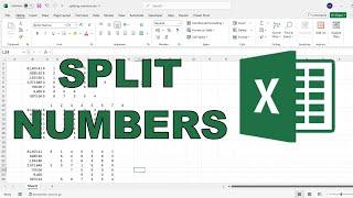 How to split numbers into individual digits in excel