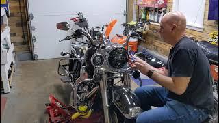 Harley Road King Batwing Fairing Installation Video- Part 2