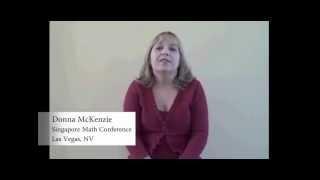 Donna McKenzie presenting at National Conference on Singapore Math Strategies in Las Vegas