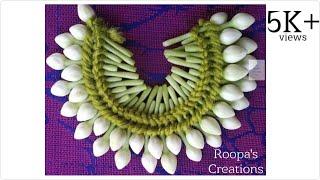 Simple and unique flower garland | Crepe Jasmine |  For Beginner |Roopa's Creations