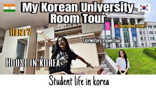 My Korean University Room tour l Dormitory Tour l Student life in Korea l Shared Room Rent l Student