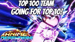 [TOP 100] DOING LB RUN FOR NEW RIMURU SECRET IN ANIME DEFENDERS | BEST UNIT IN GAME!!