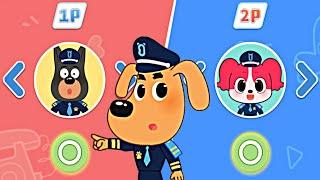 Who is the Best? Officer Doberman or Sheriff Papillon - Join Them to Play Checkers - Babybus Games