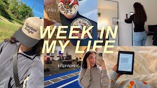 WEEKLY VLOG ‍ filming, dates in houston, recent reads (so good), another interview?!