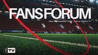 LIVE: Fans Forum featuring Jon Lansdown, Liam Manning, Brian Tinnion and Jason Knight