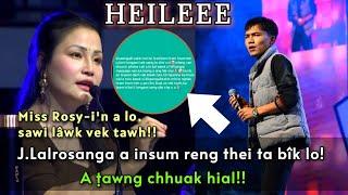 Heilee! J.Lalrosanga a insum reng thei ta bîk lo! A ṭawng chhuak e! Fans-te pawh in enlêt kan ngai!