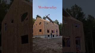 Northern Maine timber frame house build