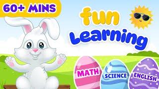 Kids Educational Videos | Kindergarten and Elementary ENGLISH | Math SCIENCE | Hour LONG Learning !!