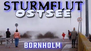 Sturmflut - Ostseeküste Nexø auf Bornholm (beste Version) - Dänemark Hochwasser