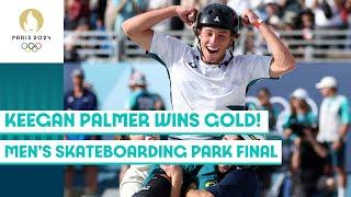 Keegan Palmer defends his title with gold in men’s skateboarding park final  | Paris 2024 highlight