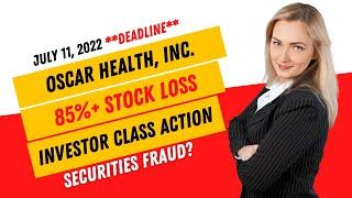 $OSCR OSCR Stock News (#OSCR) STOCKHOLDERS Class Action Oscar Health, Inc Alert $OSCR